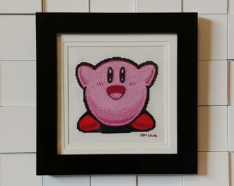 Kirby Framed Cross Stitch