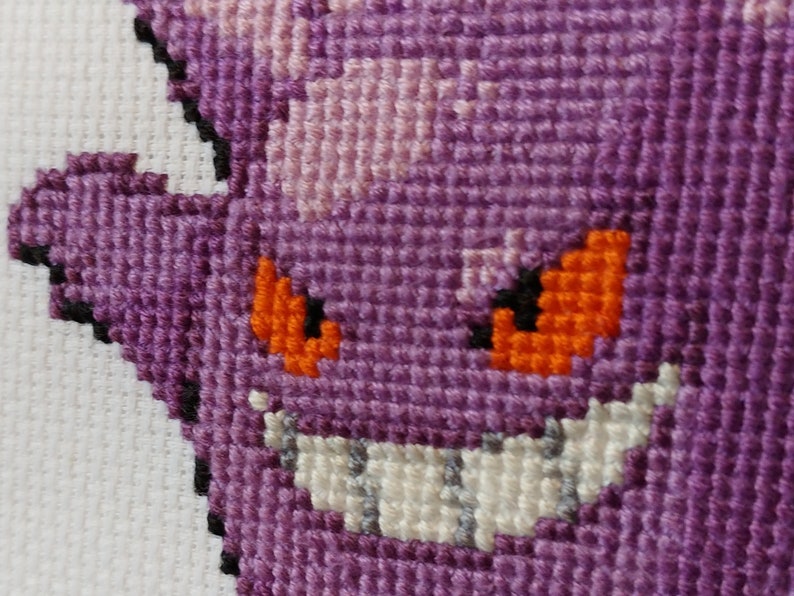 Gengar Framed Cross Stitch