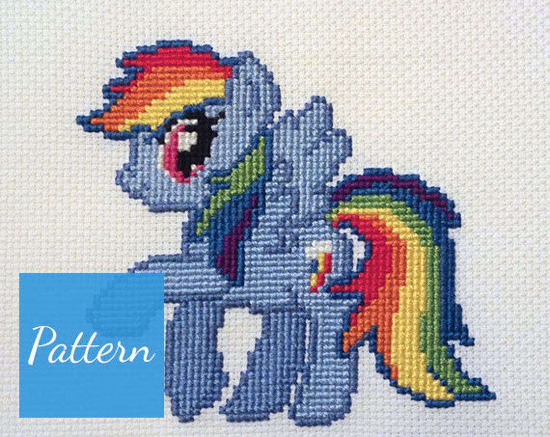 Rainbow Dash my Little Pony Cross Stitch Pattern Etsy