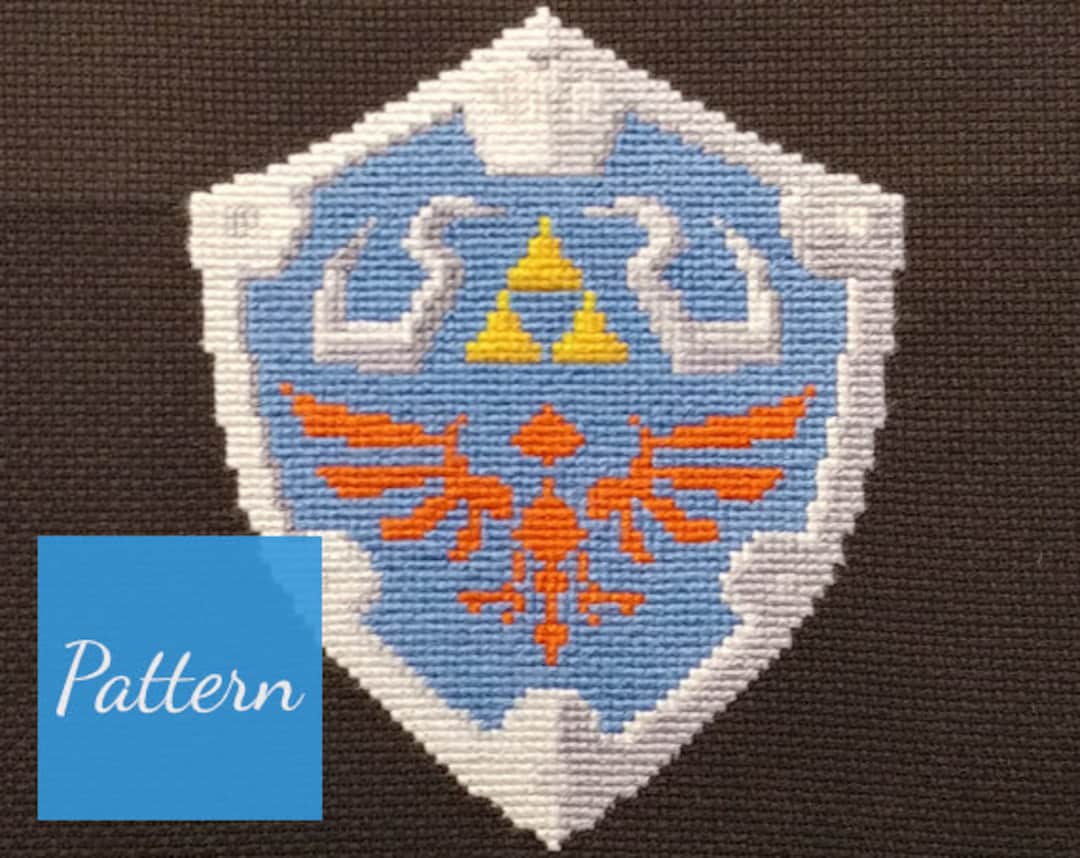 Hylian Shield legend of Zelda Cross Stitch Pattern - Etsy
