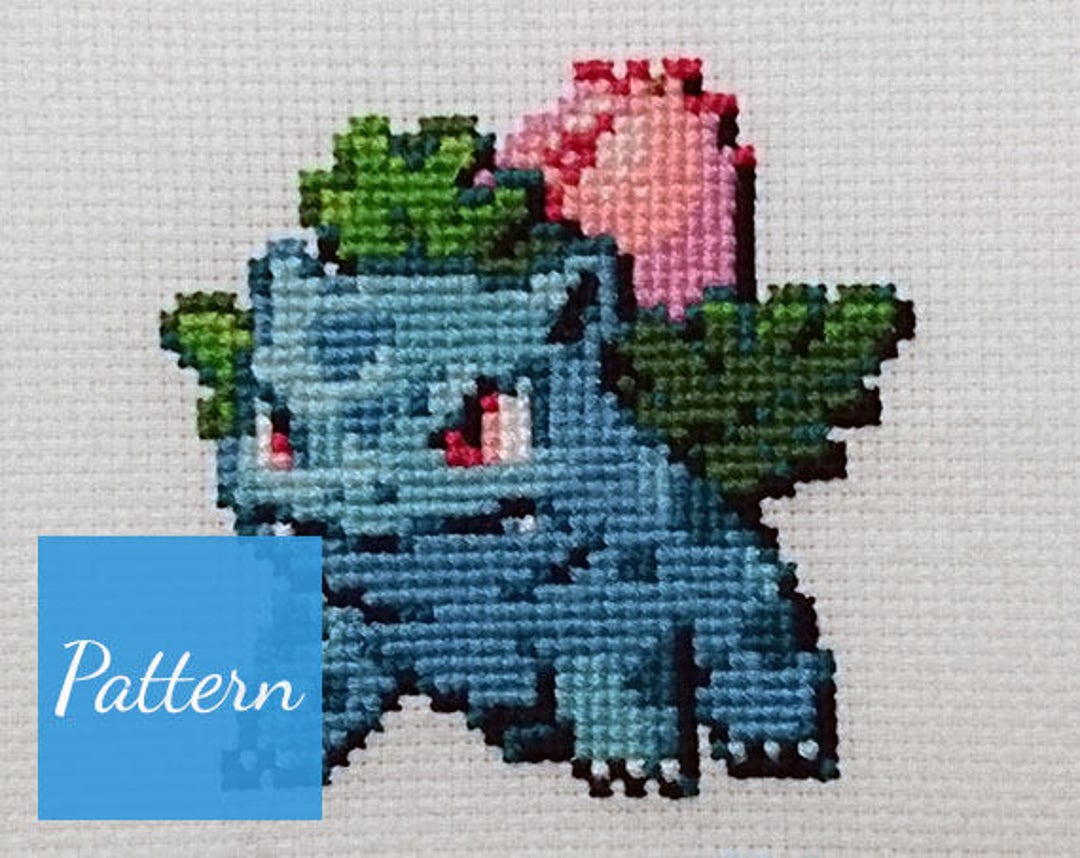 Ivysaur pokemon Cross Stitch Pattern - Etsy