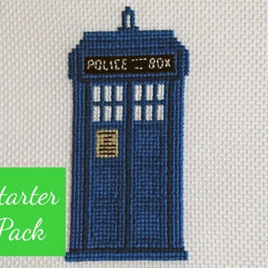 Police Box Cross Stitch Starter Pack image 1