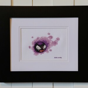 Gengar Framed Cross Stitch