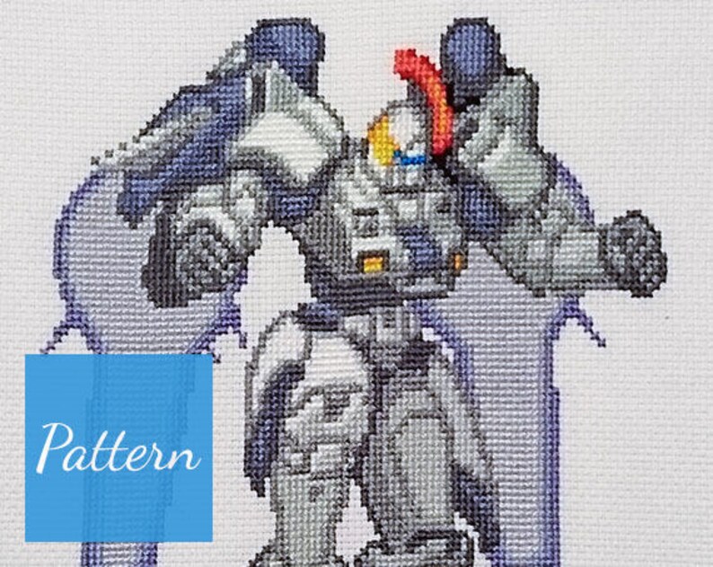 Gundam Wing Tallgeese Cross Stitch Pattern