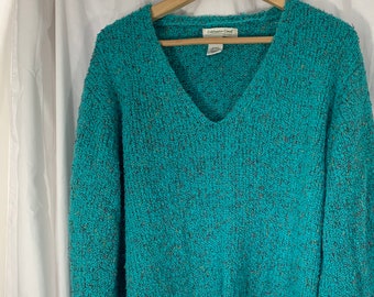turquoise sweater