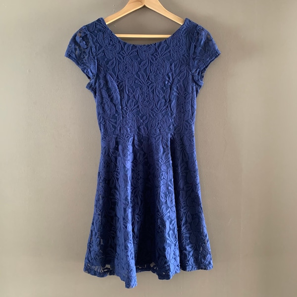 Blue Lace Dress - Etsy