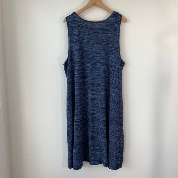 Vintage blue dress, 2X ,Layering sheath dress, Bl… - image 5