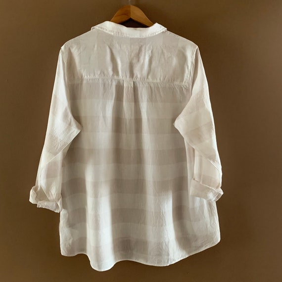Linen Pocket shirt, Casual long Loose fit Blouse,… - image 2