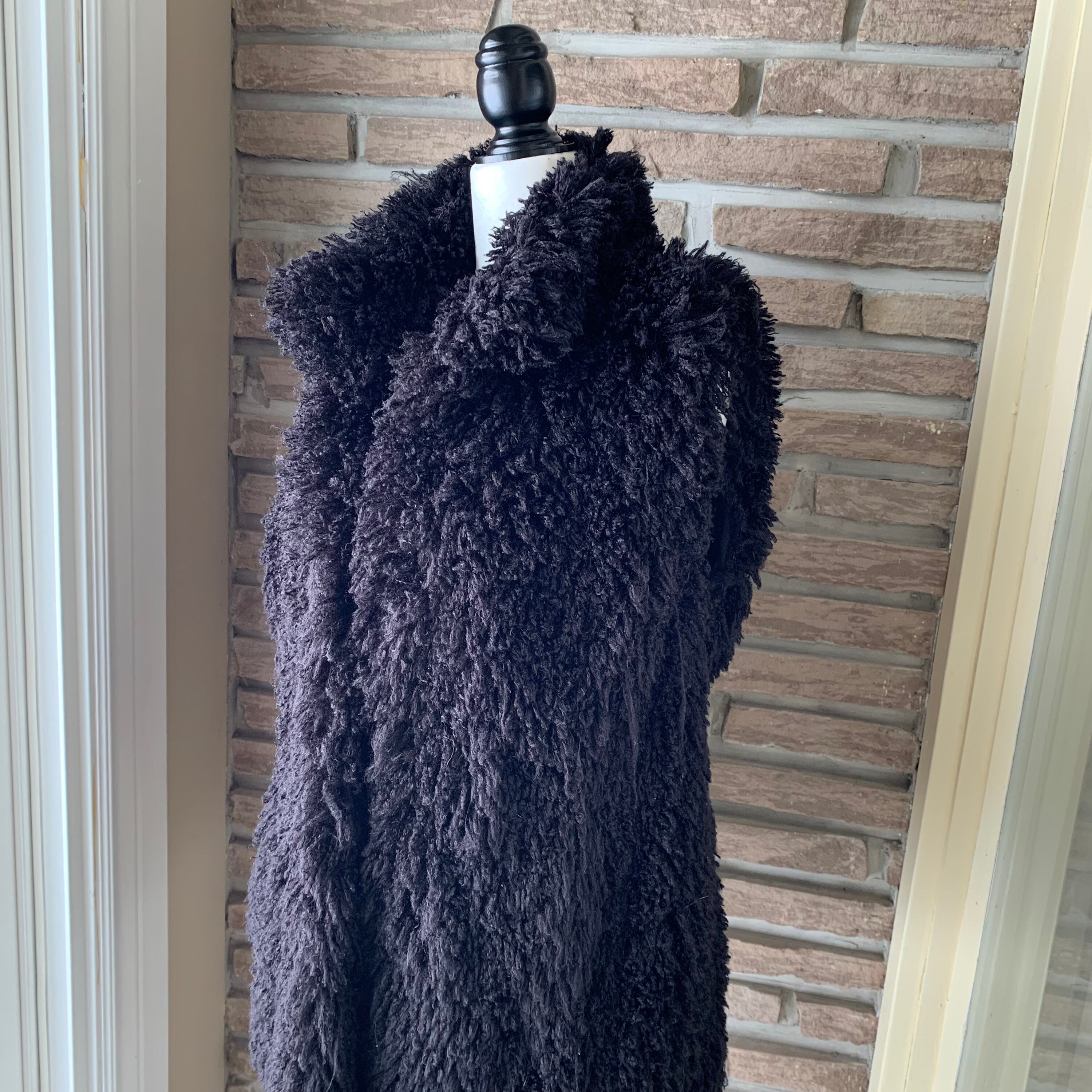 Vintage Faux Mongolian Lamb Fur BOHO Long Black Shaggy Katie - Etsy