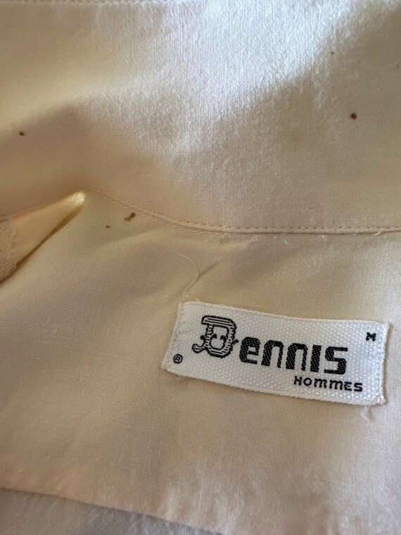 Vintage 50s mens shirt, Dennis Hommes France, mid… - image 8