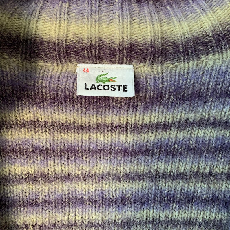Lacoste Cardigan Coat Alligator Logo Made in France Button up | Etsy