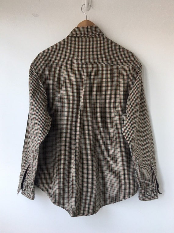 Vintage Flannel shirt, Earth tone Checked Plaid, … - image 5