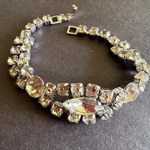 Vintage art-deco strass-armband - gesigneerde continentale sieraden