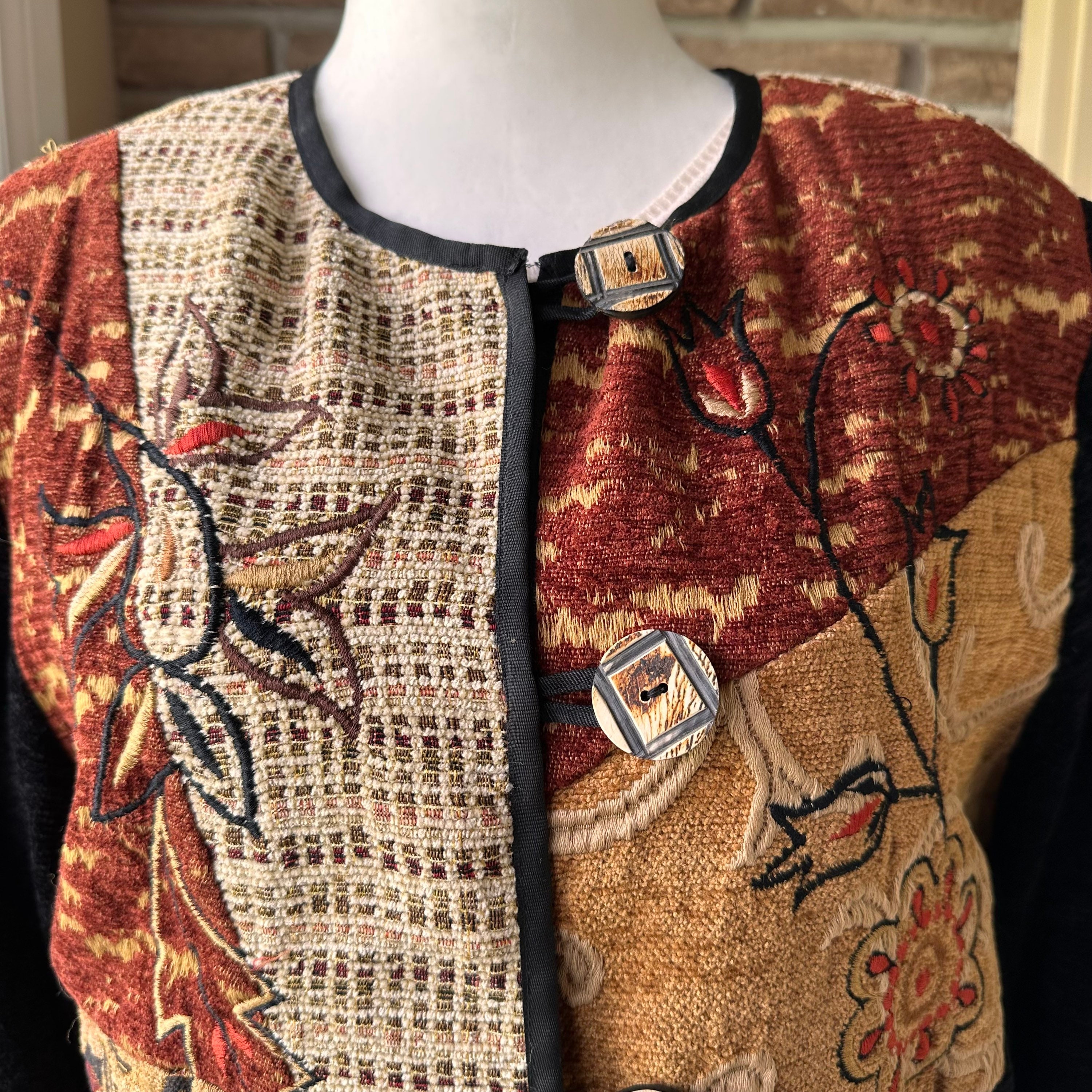 Patchwork Tapestry Coat (Medium) - Imber Vintage