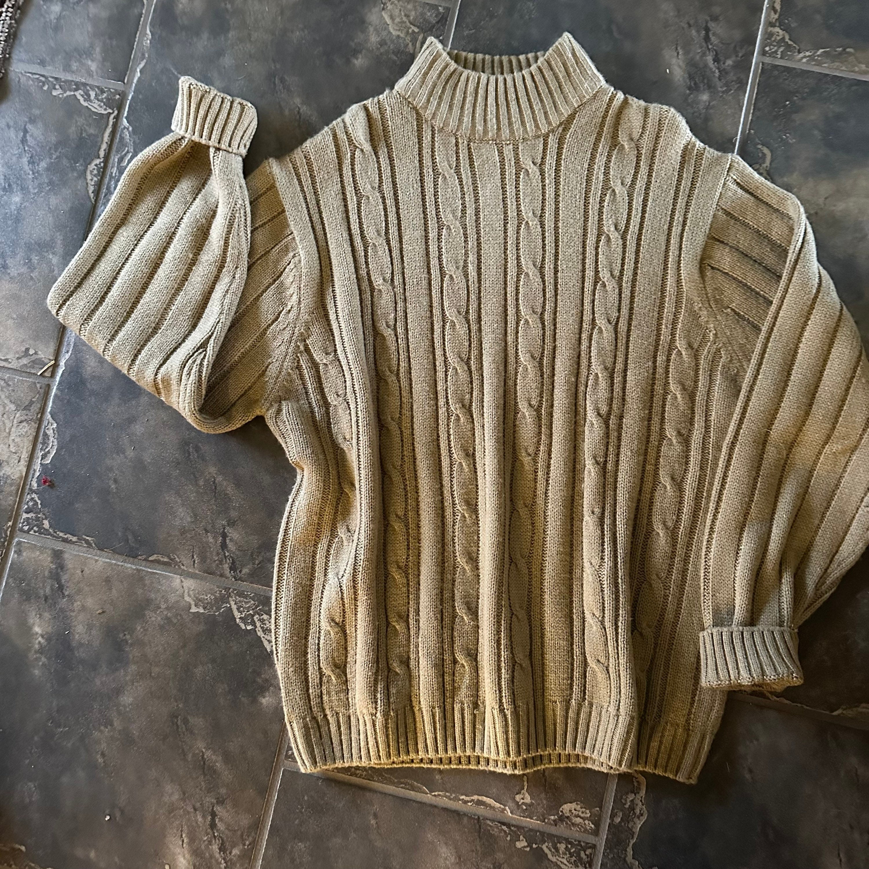 Vintage Cable Knit Sweater - Etsy