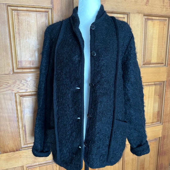 Scottish Mohair jacket Cardigan, Fuzzy texture , … - image 1