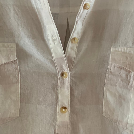 Linen Pocket shirt, Casual long Loose fit Blouse,… - image 8