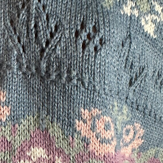 80s Knit Sweater Vest, cutout details, Button Up,… - image 3