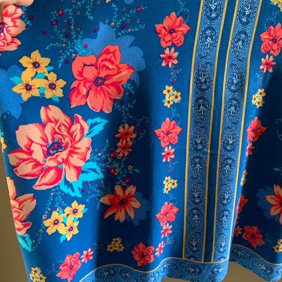 Vintage floral MuuMuu , 3X,  Blue loose fitting T… - image 6