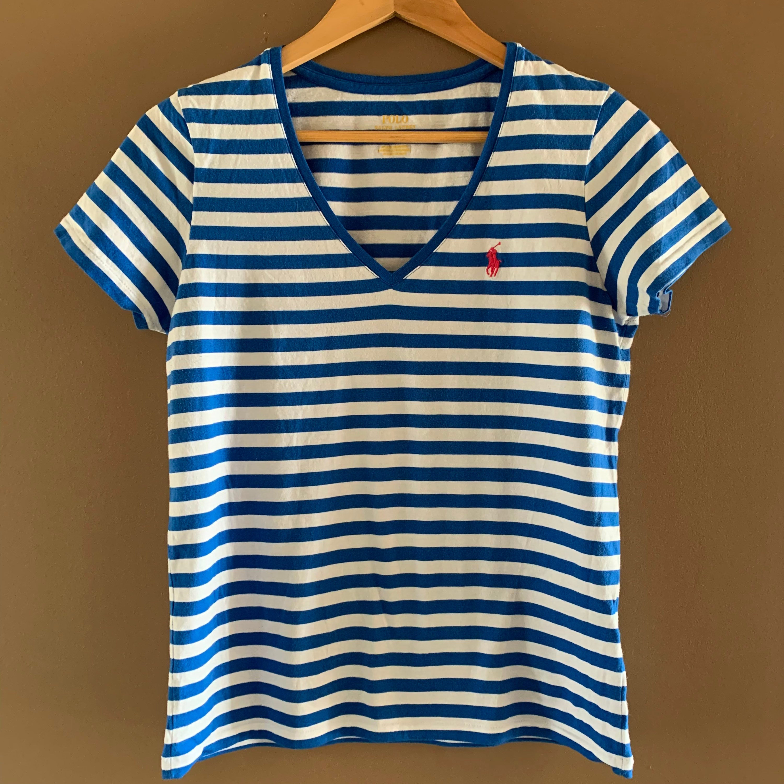 Meget Kanin Barbermaskine 90s Striped Tee Shirt Nautical Motif Ralph Lauren Blue - Etsy