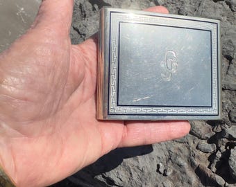 1920s Japanese 950 Sterling Silver Cigarette Case With Bamboo