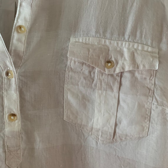 Linen Pocket shirt, Casual long Loose fit Blouse,… - image 5