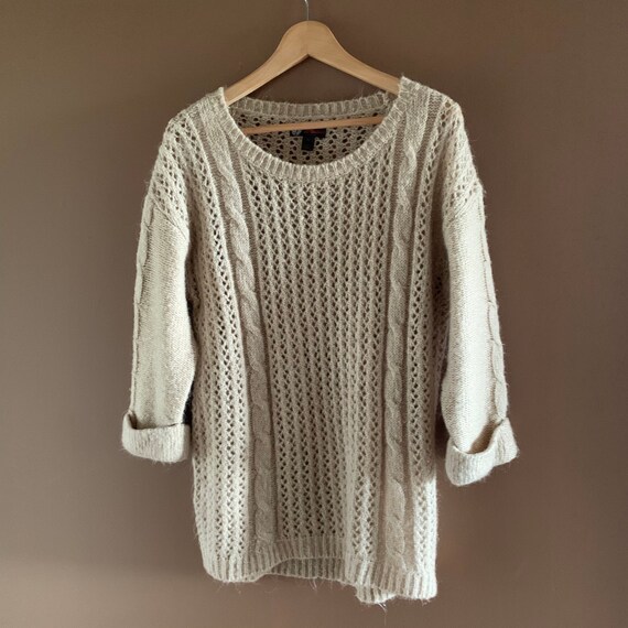 Beige Heathered Sweater Oatmeal 