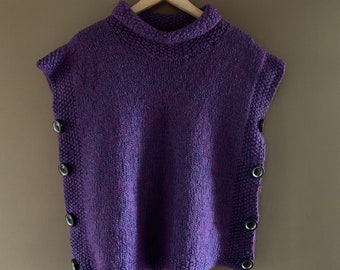 Handknit Sweater Vest One of a Kind 