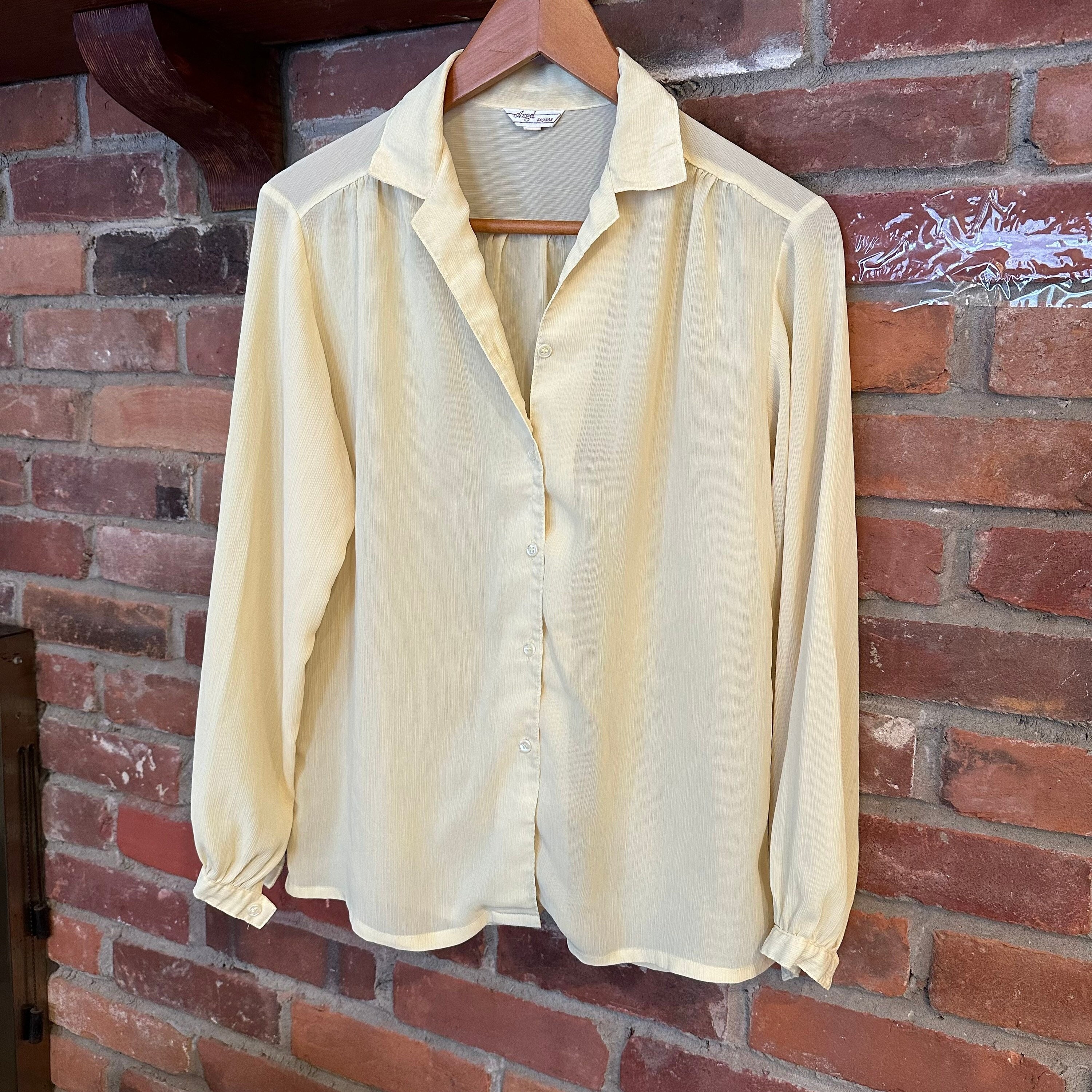 Sheer Crinkle Blouse - Etsy