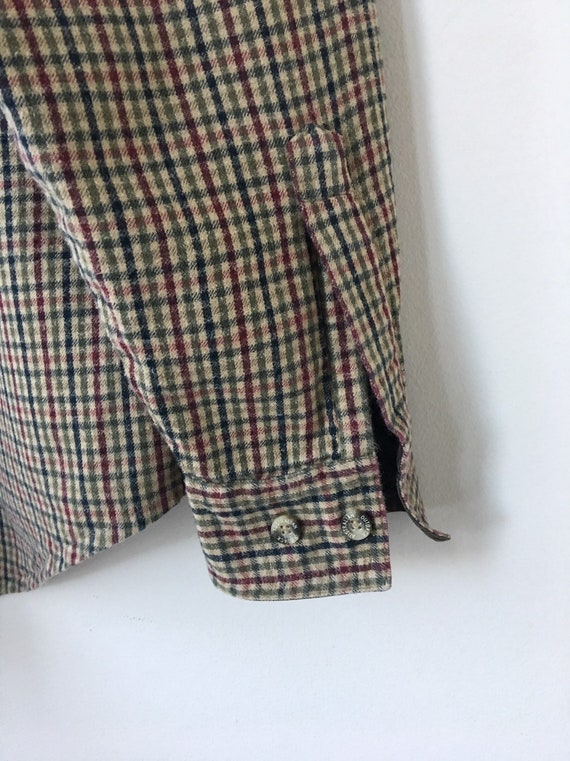 Vintage Flannel shirt, Earth tone Checked Plaid, … - image 10