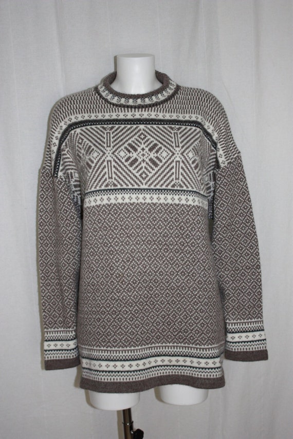 90s Nordic sweater, fair isle knit, Traditional Cl