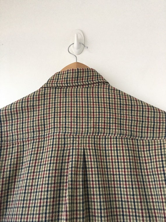 Vintage Flannel shirt, Earth tone Checked Plaid, … - image 8