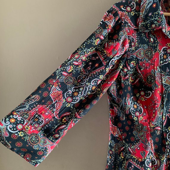 Paisley floral blouse, Modern Bohemian Paisley Pr… - image 10