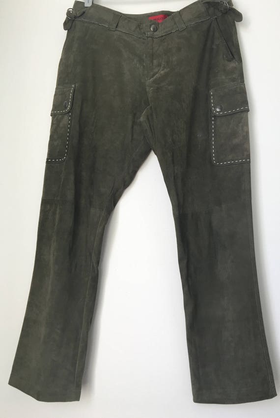 Hugo Boss Vintage, Chamois, suede leather pants, O