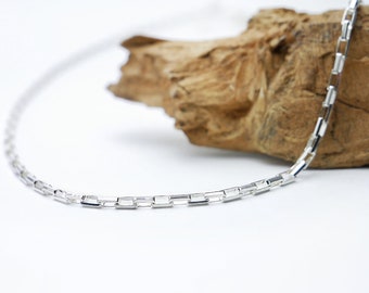 Venetian chain for women and men in recycled 925 silver minimalist unisex adjustable