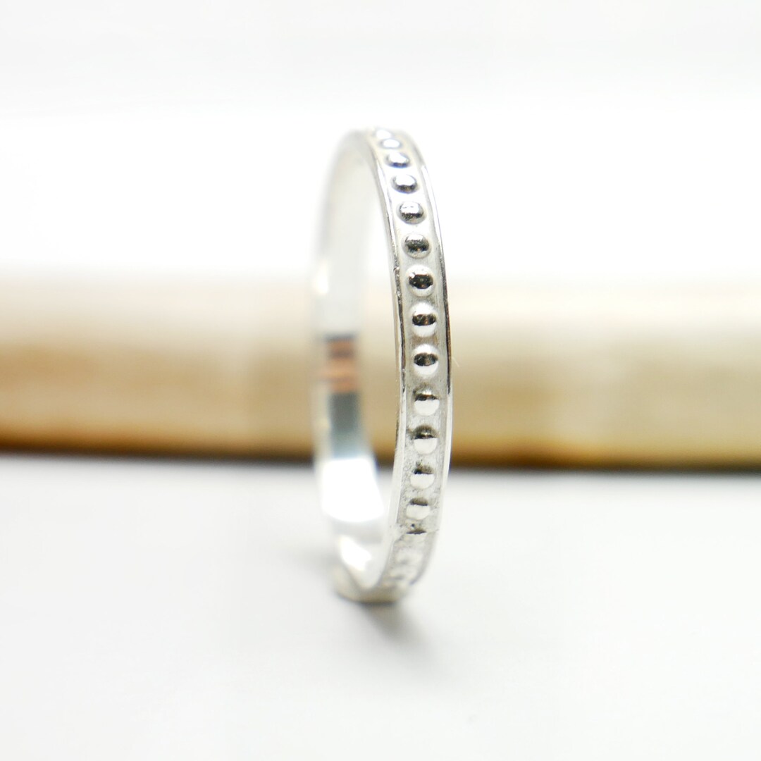 Bague En Argent Massif 925 Jonc Alliance Anneaux Créateur