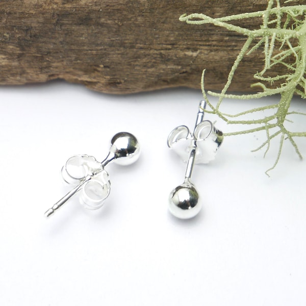 925 silver earrings, simple and basic stud earrings, small women's earrings