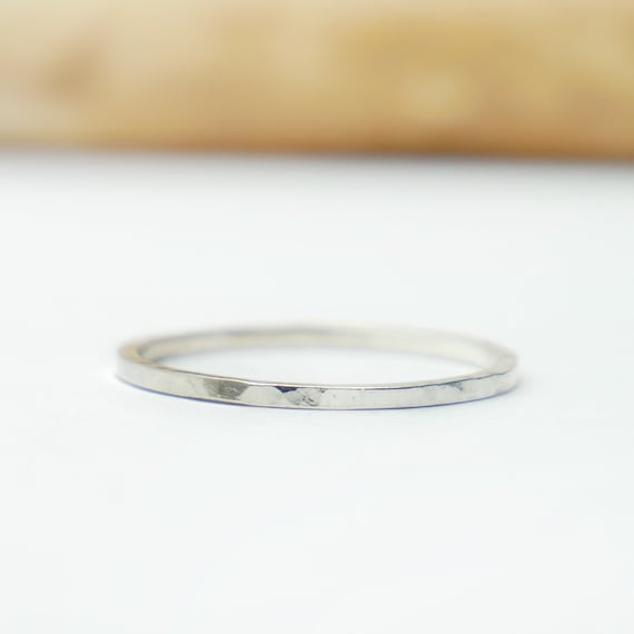 Bague De Mariage épaisse En Argent Massif 925 Martelé - Pour Homme Et Femme - Taille 6 à 12, Fait Main