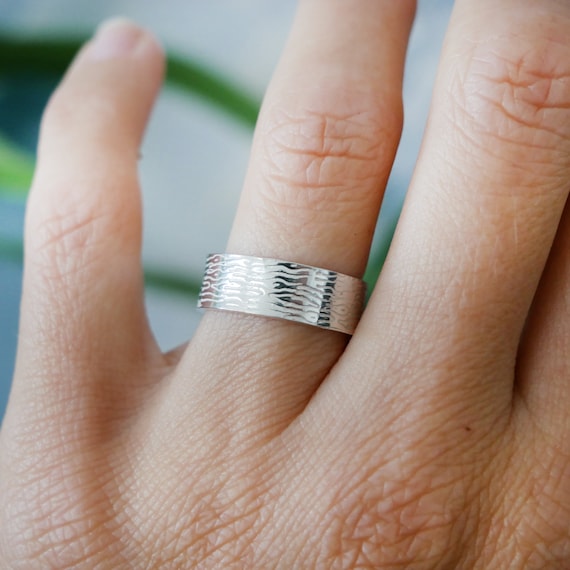 Bague Ancienne Alliance En Argent Massif 925 - Anneau Simple Créateur