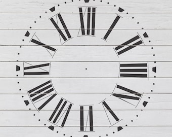Large Farmhouse Clock Stencil (23" Diameter)