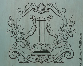 Harp Stencil -12.62" wide x 11" high
