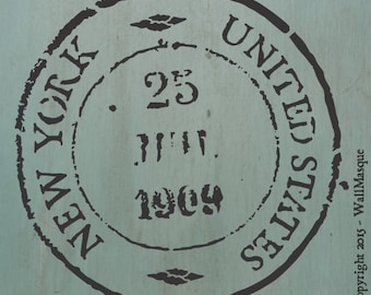 New York USA Stamp Stencil (8 inch version)
