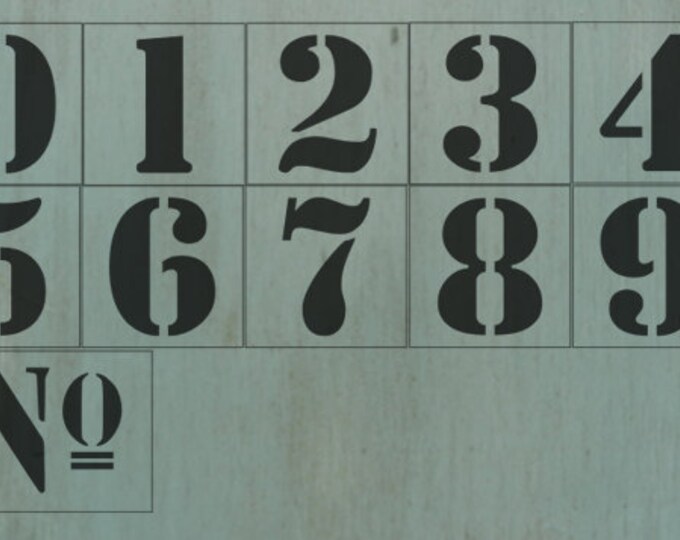 1 Inch Number Stencil Set Etsy