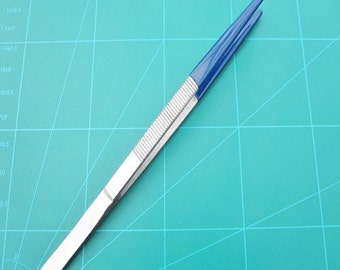 Tweezers 200mm Polished Steel with 75mm Rubber Coated Tip Protection