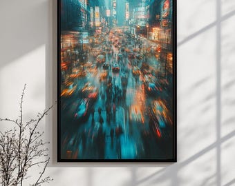 Times Square Night Art Print: Moody NYC Scene (Digital Download)