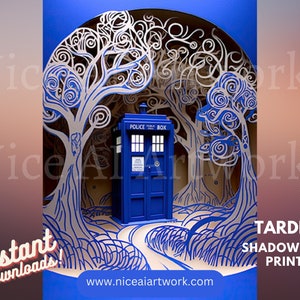 Doctor Who TARDIS Digital Printable Art | Instant Download Wall Decor, Tardis Print, Doctor Who Downloadable Poster
