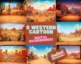 wild west cartoon background