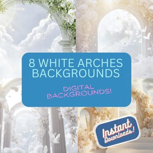 8 Balloon Arch Backdrops | Maternity Digital Backdrops, Photo Backdrops, Photoshop Overlays, Photography Digital Background