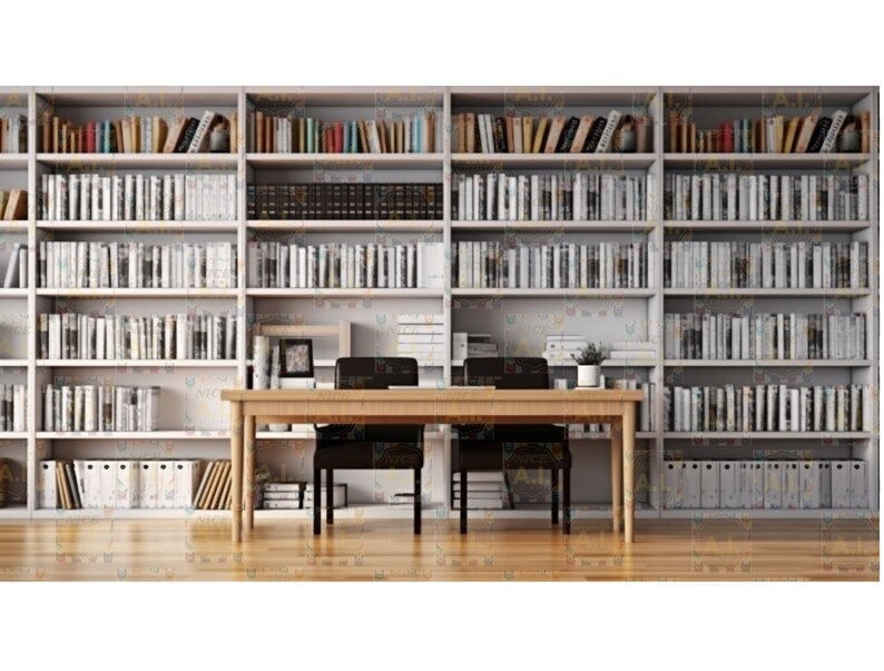 Bookcase Virtual Background for Zoom, Skype, Google Meet, Book Shelf