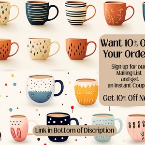 Coffee Cup Seamless Pattern Pack, Cute and Colorful Coffee Background ...